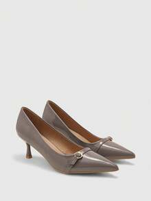 CUCCOO BIZCHIC Women Pumps Valentine's Day - Glossy Grey - View 2