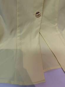 GlowEve Elegant Women's Light Yellow Waist Cinched Vest, Suitable For Valentine's Day, Everyday Outings, Dates, Summer Lightweight Suit Vest