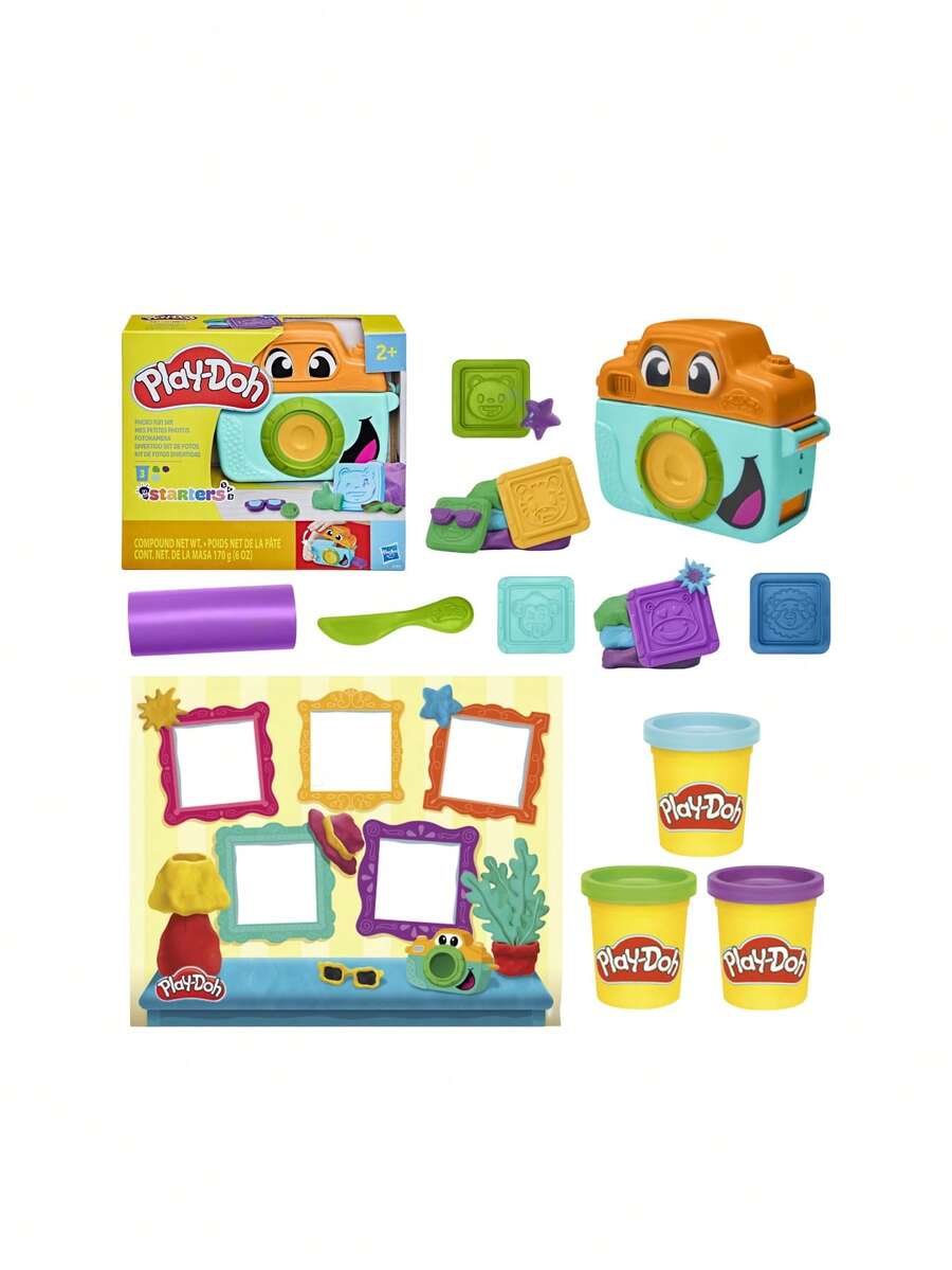PLAY-DOH Starters Photo Fun Modelling Clay Activity Kit For Kids G0502 Multicolour Home Playroom Christmas Party Sensory Toy STEM Learning Creative Art Craft - Multicolor - View 1
