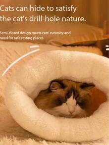 Cat Sleeping Bag (Single Pack)-This Semi-Enclosed Plush Sleeping Bag Has A Variety Of Styles And Colors To Choose From. It Can Provide Your Cat With Proper Comfort, Create A Comfortable And Warm Nest For Your Pet, And Let Your Cat Live In A Warm. - Multicolor - View 12