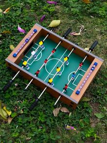 迷你木质桌上足球游戏，双人桌面足球，适合家庭娱乐、成人休闲活动、节日礼物、生日礼物，居家游戏之夜必备。