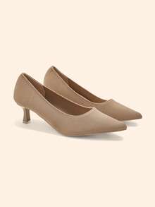 CUCCOO BASICS Women's Elegant Pointed Toe Pumps For Commuting Valentine's Day - Brown - View 7