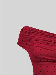 Franclia 1pc Women's Fashionable Printed Sleeveless Backless Halter Neck Top, Versatile - Multicolor - View 2