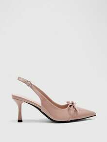 CUCCOO BIZCHIC Women's Pointed Toe Buckle Design Fashionable High Heels, Versatile For Daily Wear - Apricot - View 2