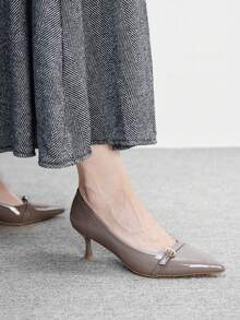 CUCCOO BIZCHIC Women Pumps Valentine's Day - Glossy Grey - View 3