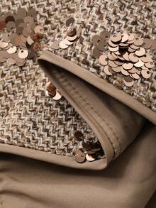 DAZY 女士时尚优雅亮片长款修身裙嘉年华 - 金色 - 查看 10