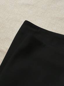 Comfortcana 2件套女士梭织超短裙套装，含打底裤，防走光裙裤，春夏款 - 黑色 - 查看 8