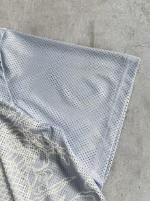 AXEPEAK Men's Chinese Dragon Print V-Neck Short Sleeve Casual Fashion T-Shirt - Blue - View 5