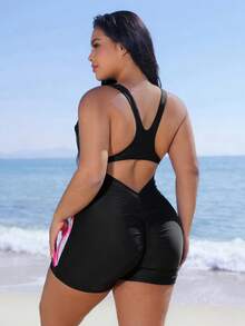 Swim SPRTY Áo tắm liền thân cỡ lớn in hoa mới năm 2026, kiểu dáng thể thao, thích hợp cho lướt sóng. - Nhiều màu - Xem 2