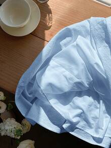 Comfortcana 蓝色雪纺无袖连衣裙，女士夏季度假新款 - 藍色 - 查看 8