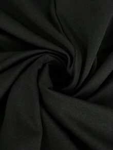 SHEIN Quần skinny dáng suông, màu trơn, có thể điều chỉnh eo, dành cho bà bầu, cỡ lớn, kiểu dáng thường ngày. - màu đen - Xem 8