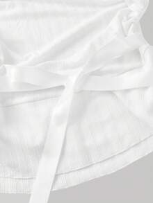 SHEIN MOD Women's Fashion Casual Bowknot Off-Shoulder Blouse - White - View 3