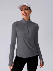 Easithlete 2pcs/Set Casual Slim Fit Solid Color Zipper Sweatshirt - Multicolor - View 5