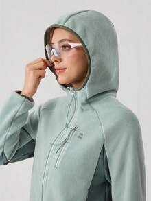 OutZeal Women Winter Outdoor Fleece Thermal Lined Hiking Camping Hooded Zip Up Jacket