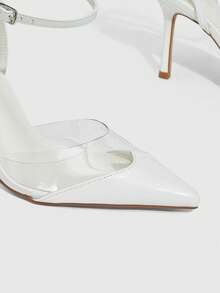 CUCCOO SZL Schwarze Satin-Twill- und Mesh-Patchwork Mode sexy elegante Hochzeitssaison Spitze Zehen Riemen High Heel Pumps