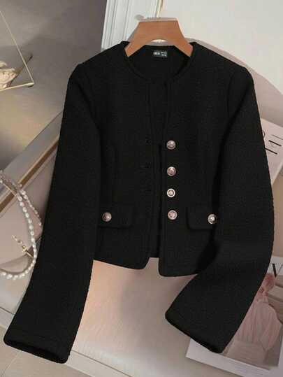 Franclia 秋冬休闲纯色短款夹克