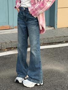 DAZY Jeans casuales con bolsillos para adolescentes - Azul - Ver 5