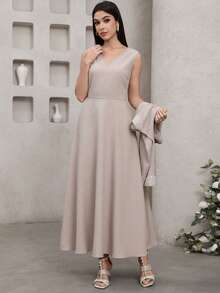 Veilorie 新款刺绣休闲度假日常百搭两件套 - 摩卡棕 - 查看 6