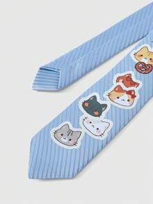 ROMWE Anime 1pc Cute Sweet Lace Bowknot, Retro Classic Polka Dot Pop Art Style For Women - Blue - View 3