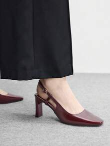 CUCCOO BIZCHIC Giày cao gót nữ - Rượu vang đỏ - Xem 7