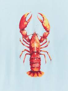 SWAVVY 男士休闲标准版型宽松短袖T恤，蓝色，撞色领口和袖口 - 藍色 - 查看 7