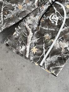 AXEPEAK Men's Summer Casual Fashion Street All-Over Print Contrast Piping Drawstring Waist Shorts - Multicolor - View 6