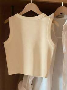 EMERY ROSE 女士字母水果印花休闲圆领背心，夏季 - 彩色 - 查看 2