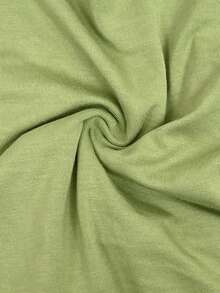 SHEIN SXY Spring/Summer Sweetheart Neckline Tie Front Green Long-Sleeved Chiffon Blouse - Green - View 6