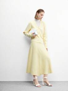 CUCCOO BIZCHIC 女士夏季新款圆头粗跟高跟米色踝带时尚经典简约舒适通勤凉鞋 - 白色 - 查看 10