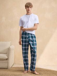 EverLounge 男士格子松紧腰带口袋休闲家居裤 - 彩色 - 查看 2