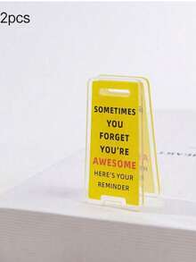 2/1pc Humor Office Decorations "Sometimes You Forget You Are Amazing, This Is A Reminder For You" Acrylic Table Sign - Funny Office Decoration Accessories - Perfect Gift For Friends/Coworkers/Family/Classmates - Style 2 - View 16