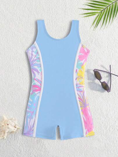 Sparklyn Nuevo mono de parchwork estampado de moda para niñas pequeñas