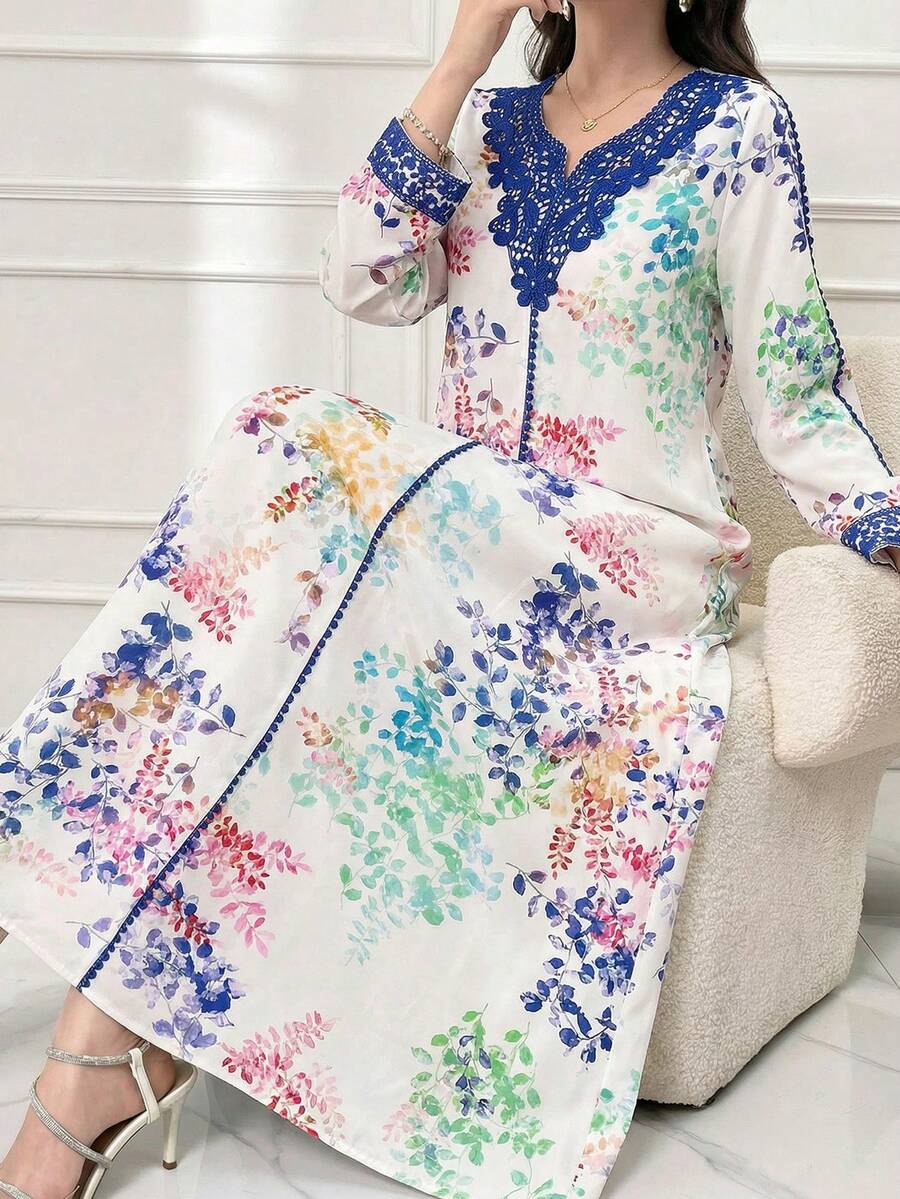 SHEIN 少女度假宽松长裙 - 彩色 - 查看 1