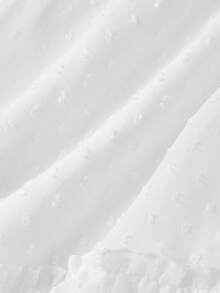 SHEIN MOD Ruffle Skirt Boho Long Skirt Break Paperbag Waist Frill Trim Ruffle Hem Skirt - White - View 4