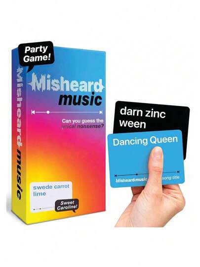 Misheard Music- The Song Or Artist With 500 Nonsensical Lyric Cards, A Hilarious, Super Fun Music And Card Game For Adults And Teens, Perfect For Friends' Get-Togethers, Parties, Family Gatherings, And Halloween Game Nights – A Must-Have; Let's Dive In And Play!