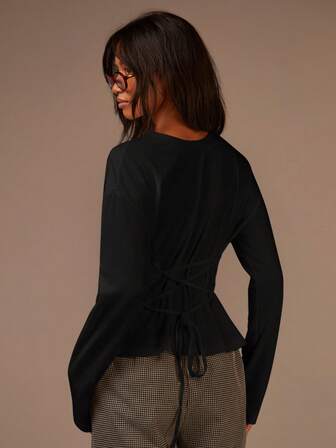 Athîral 女士休闲纯色收腰T恤