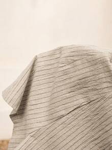 Poéselle Women's Striped Asymmetric Shoulder Pocket Cotton  Jumpsuit, Fashionable For Daily Wear  From Spring To Summer  Jumpsuit  Daily & Date Night Essential - Apricot - View 9