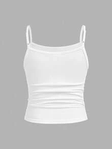 SHEIN Girlism Bộ 3 áo hai dây ôm sát, kiểu dáng thể thao thường ngày, dành cho bé gái tuổi teen. - Nhiều màu - Xem 9