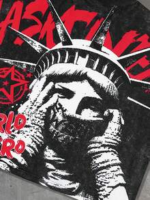 PAVTROS 男士字母印花圆领短袖T恤和抽绳腰短裤休闲套装；男士图案印花T恤和短裤套装；男士休闲短袖短裤套装；男士两件套拼接套装；嘻哈短裤套装；男士两件套短裤套装 - 彩色 - 查看 4