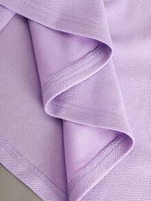 Sparklyn Đầm midi không tay cho bé gái, hàng mới về mùa hè/thu, chất liệu vải có họa tiết vân kiến, độ co giãn cao, trang trí nơ, chân váy xếp tầng, đính cườm, thanh lịch cho tiệc tùng, họp mặt, mặc thường ngày. - Màu tím - Xem 5