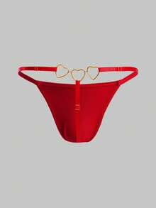 DrisQ Herren Slip mit Ketten-Dekor, sexy Unterwäsche - Rot - Übersicht 2