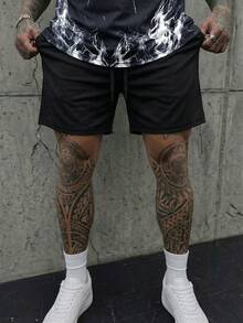 HIMLAND Men's Casual Commute Street Sports Graphic T-Shirt - Black - View 5