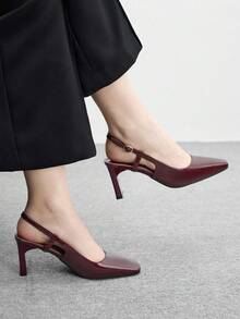 CUCCOO BIZCHIC Giày cao gót nữ - Rượu vang đỏ - Xem 3