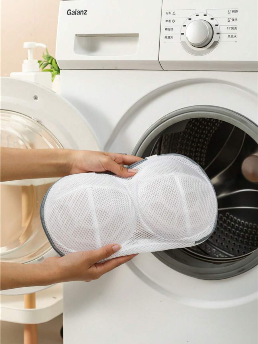 Túi giặt áo ngực, dùng cho máy giặt gia đình, bảo vệ áo ngực trong quá trình giặt để tránh bị biến dạng. Túi lưới giặt đồ lót chuyên dụng, có ngăn lưới, chống biến dạng. Phù hợp với quần áo cao cấp, có móc cài, phong cách mùa xuân, tối giản, áo mùa hè. - Nhiều màu - Xem 1