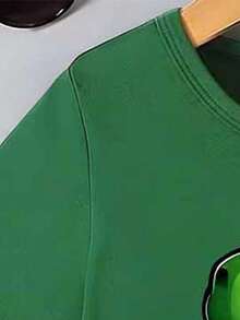 2pcs/Set Toddler Boys' Casual Dinosaur Silhouette, Footprint, Line Design, Letter Graphic Print Short Sleeve T-Shirt And Shorts Set, Comfortable Daily Wear, Cozy Summer Styles Suitable For Spring And Summer Toddler Boy Clothes Summer Sets Boy Zoo Outfit Dinosaur Toddler Boy Outfit - Multicolor - View 5