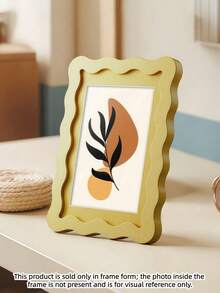 SHEIN 1个彩色波浪相框，创意造型相框，家居装饰，适合拍摄亲朋好友照片，母亲节完美礼物 - 多种尺寸/颜色可选 - 多色-1pc - 查看 2