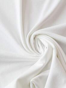 GlowEve Heart Embroidery Asymmetric Hem Casual Short Sleeve T-Shirt - White - View 4