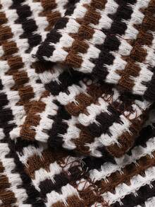 Dazy Kids 男童贴袋撞色条纹印花纽扣短袖T恤 夏季 - 棕色 - 查看 8