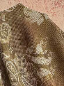 Elamini Đầm ôm sát hở lưng họa tiết hoa Paisley hạt điều dành cho nữ, viền bèo nhún bất đối xứng, kiểu dáng boho gợi cảm cho kỳ nghỉ hè. - màu nâu - Xem 6