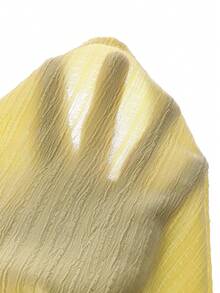 Teenage Vacation Style Long Floral 3D Strap Dress - Yellow - View 8